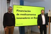 Javier Padilla y César Hernández antes de la presentación del informe.